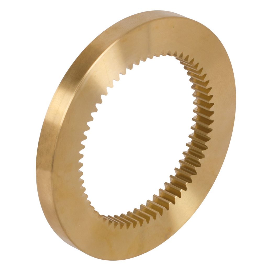 Internal gear made of brass Ms58 module 0.5 60 teeth tooth width 4mm