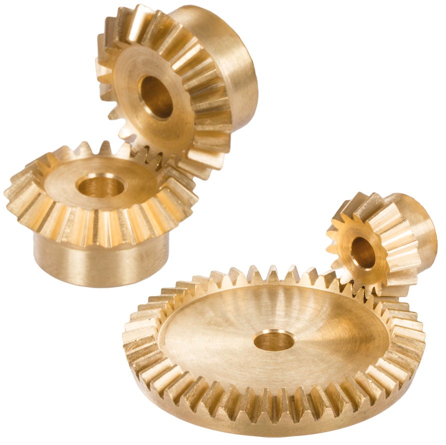 Bevel gear made of brass Ms58 module 0.5 20 teeth i=1.5:1 milled SKU:  35025200 - Maedler North America