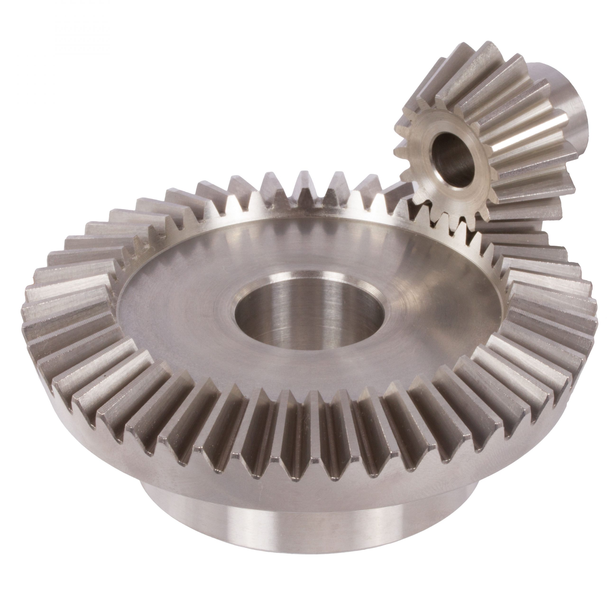 Bevel gear made of stainless steel 1.4305 module 3 30 teeth i=2:1 