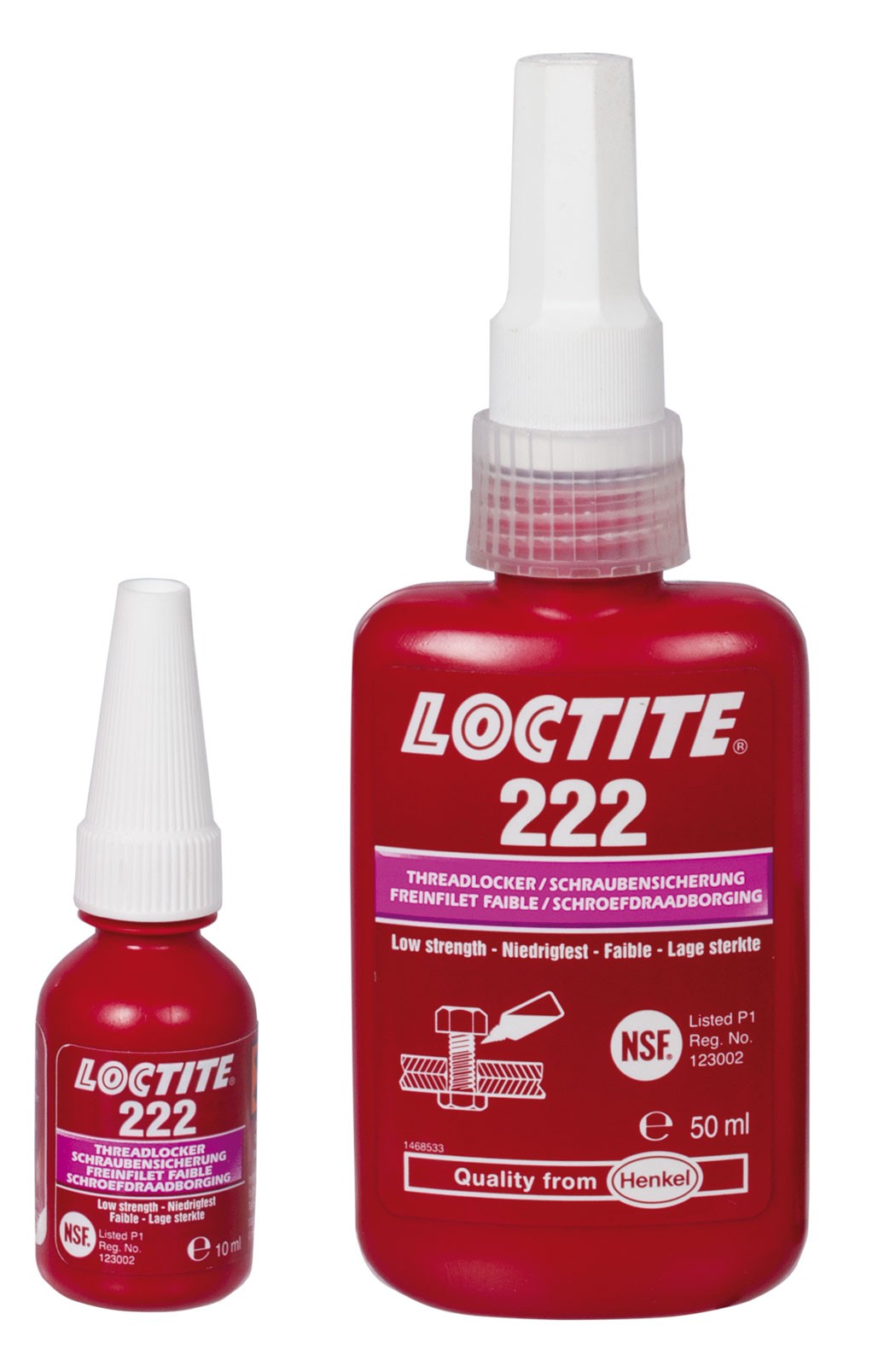 Loctite 222, Low-Strength Thread Locking, Content 50 ml  ================================================= Actual safety data sheet  from 11.03.2019 on the internet in the section Downloads  ================================================= SKU: 14073102