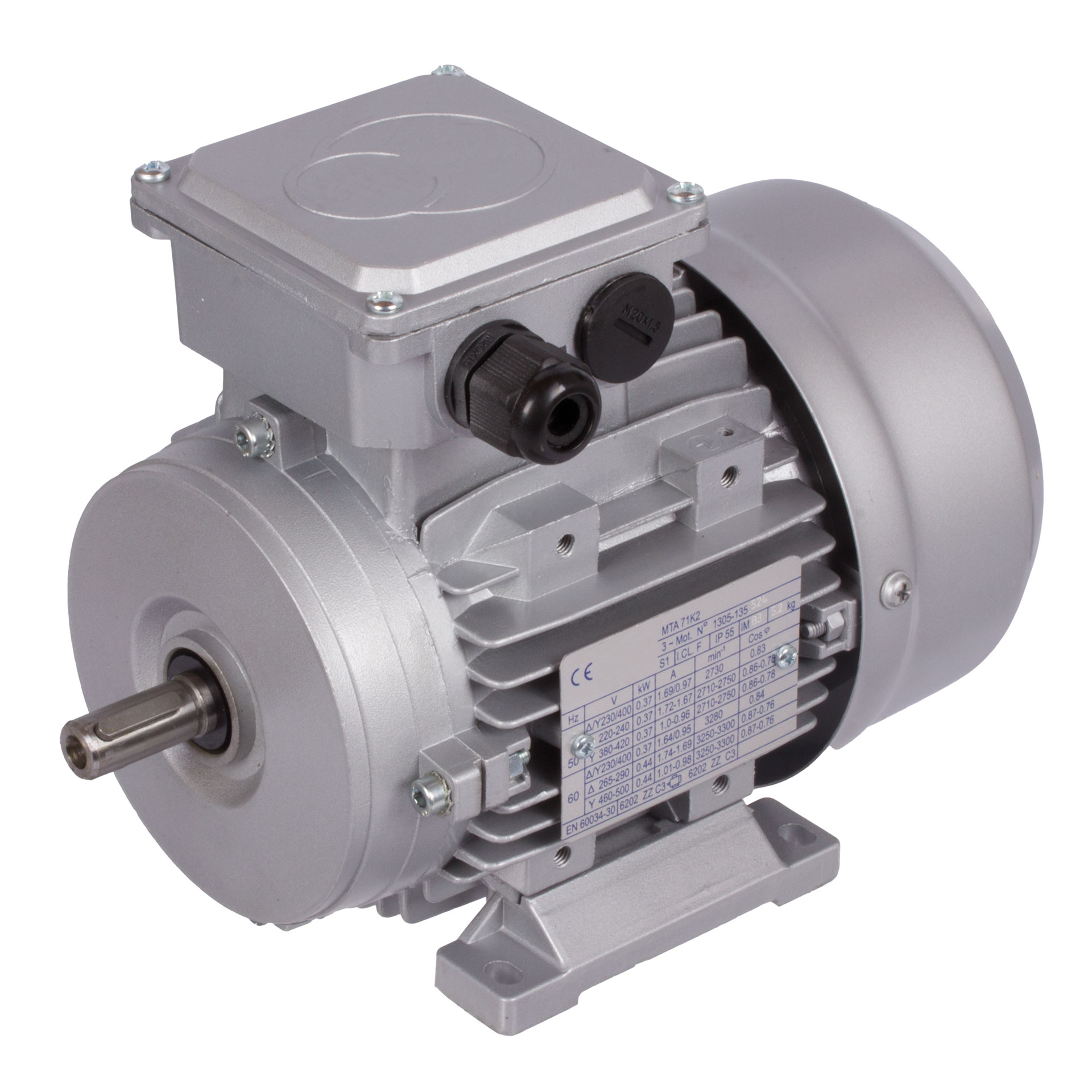 Standard three phase motor SM/I 230/400V 50Hz 0.75kW ca. 2890 rpm size 80  model B3 efficiency class IE3 (For operating instructions please visit the  download area of our website www.maedler.de) SKU: 43000700 