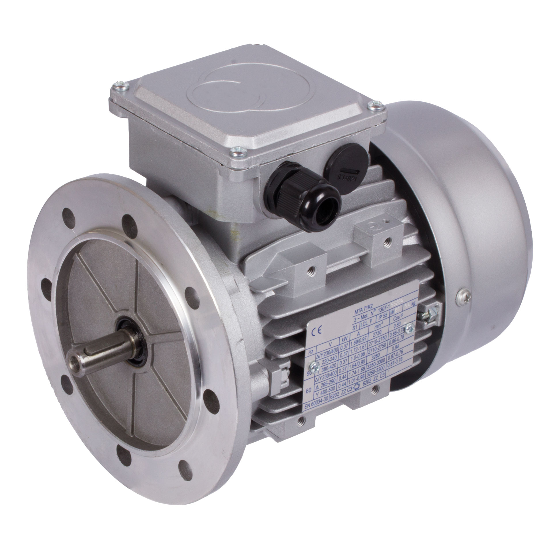 Single Phase Electric Motor 1.1 kW 4-pole 1500 rpm Capacitor Start 50 Hz 230 V 