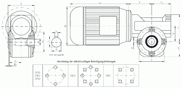 NMRV063-1:7.5-90B14-1.1KW Worm Gear box motor reducer