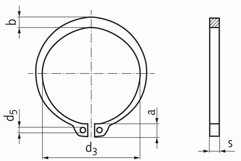 Retaining ring DIN 471 12mm stainless steel 1.4122 Attention: Reduced ...