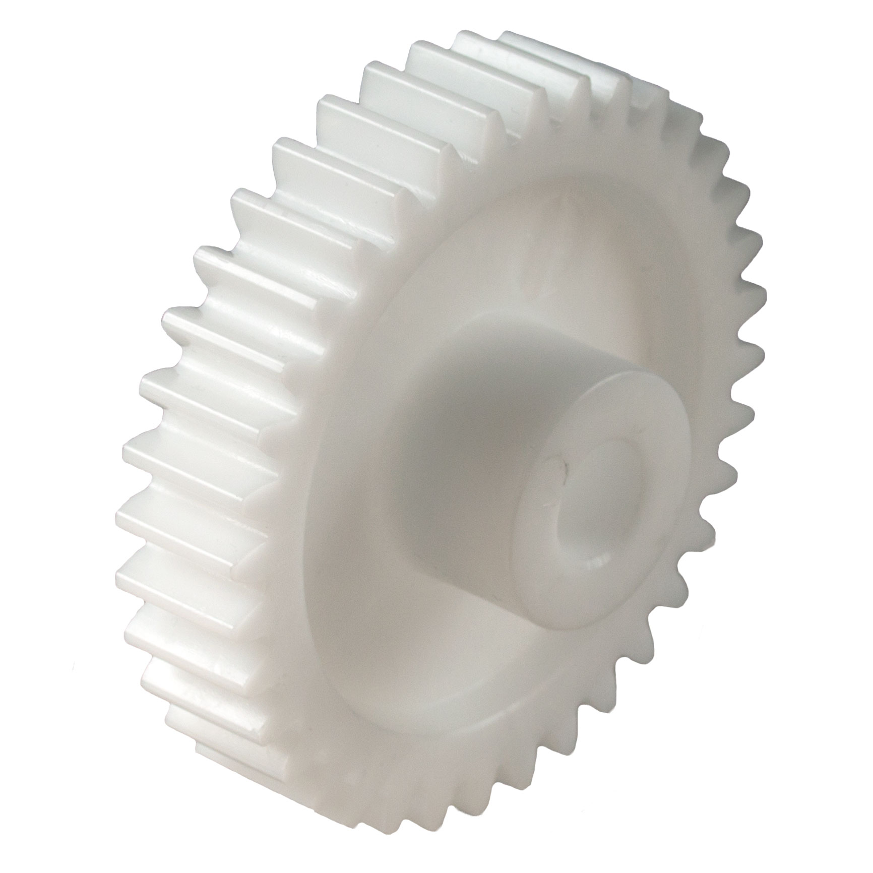 Spur gear made of polyacetal resin die-cast with hub module 2 19