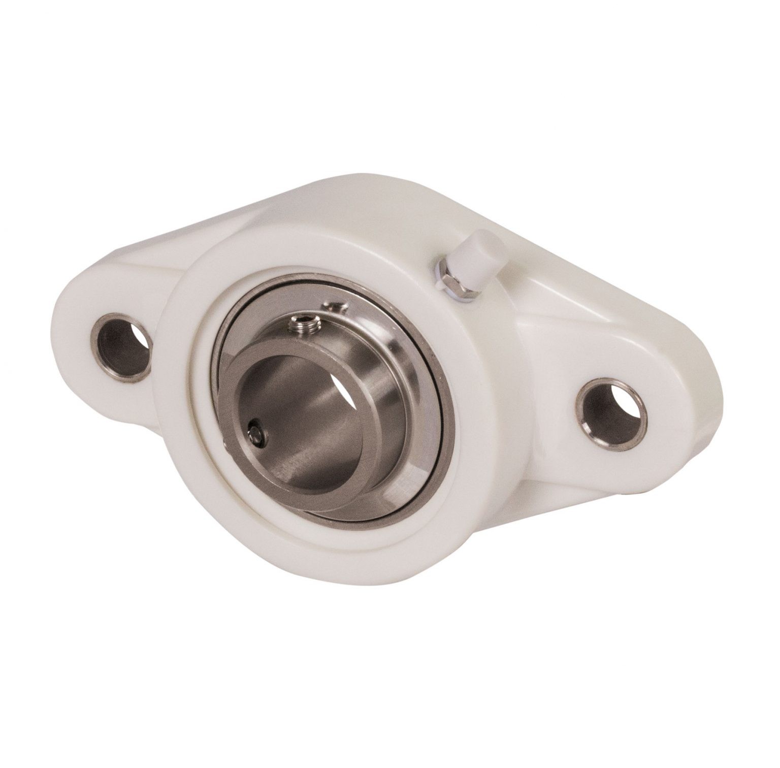 Ball flange bearing TUCFL 206 bore 30mm housing from thermoplast white bearing stainless steel