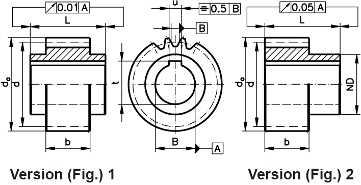 Round gear rack made of steel, module = 2, diameter = 20 mm h6