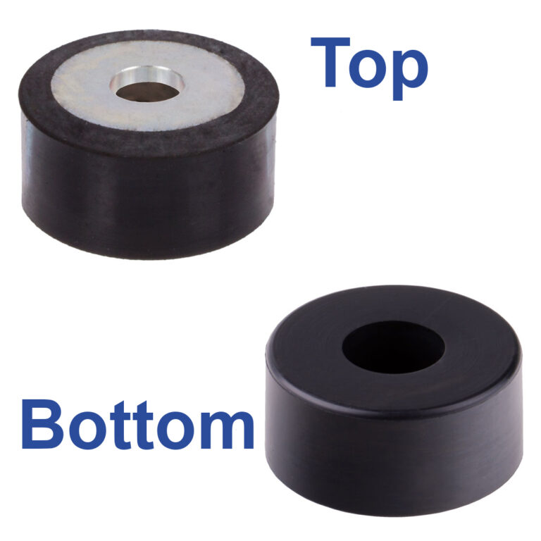 Rubbermetal buffer MGH stainless steel diameter 45mm height 20mm bore