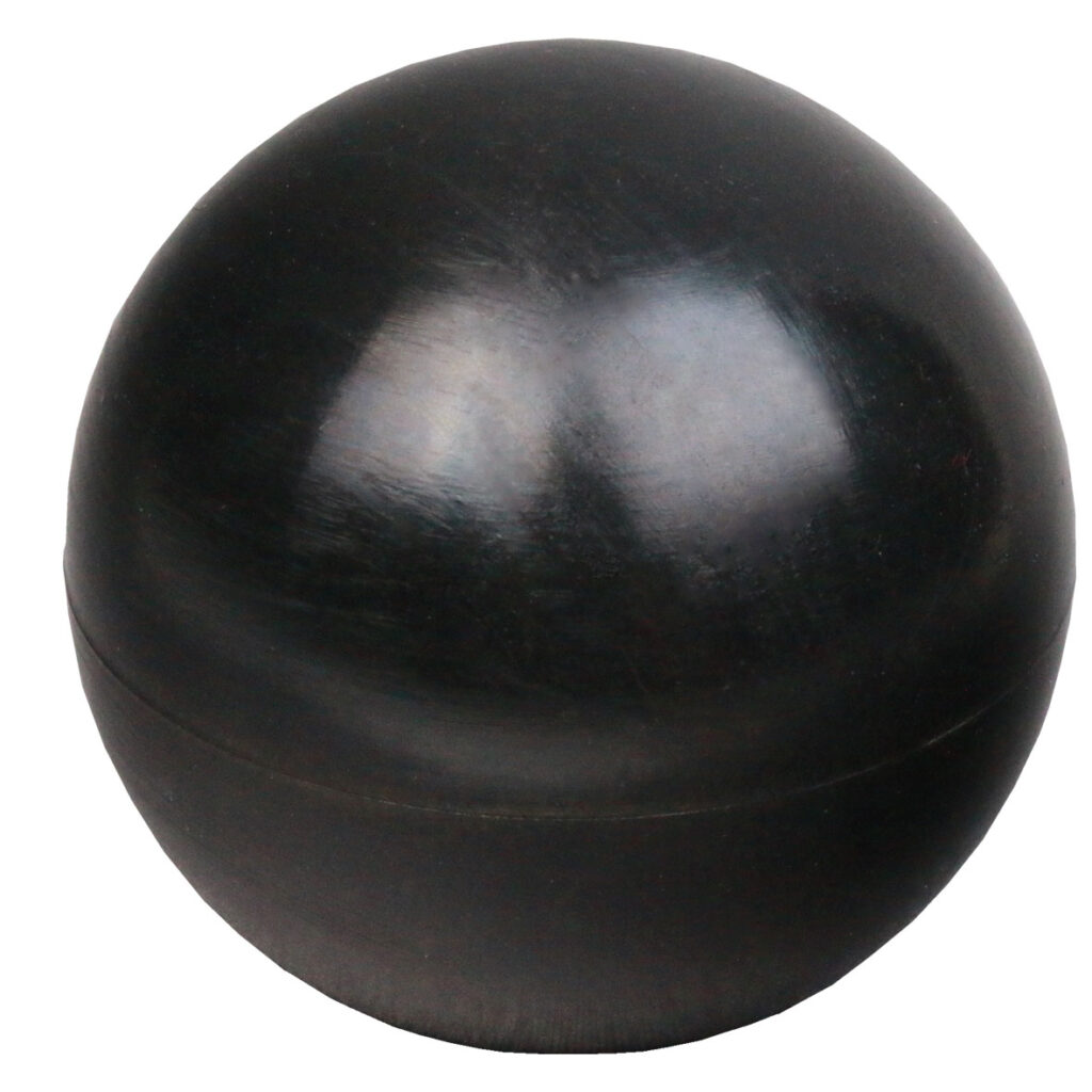 Ball knob similar DIN 319 made of rubber NBR ø20mm with zinc plated