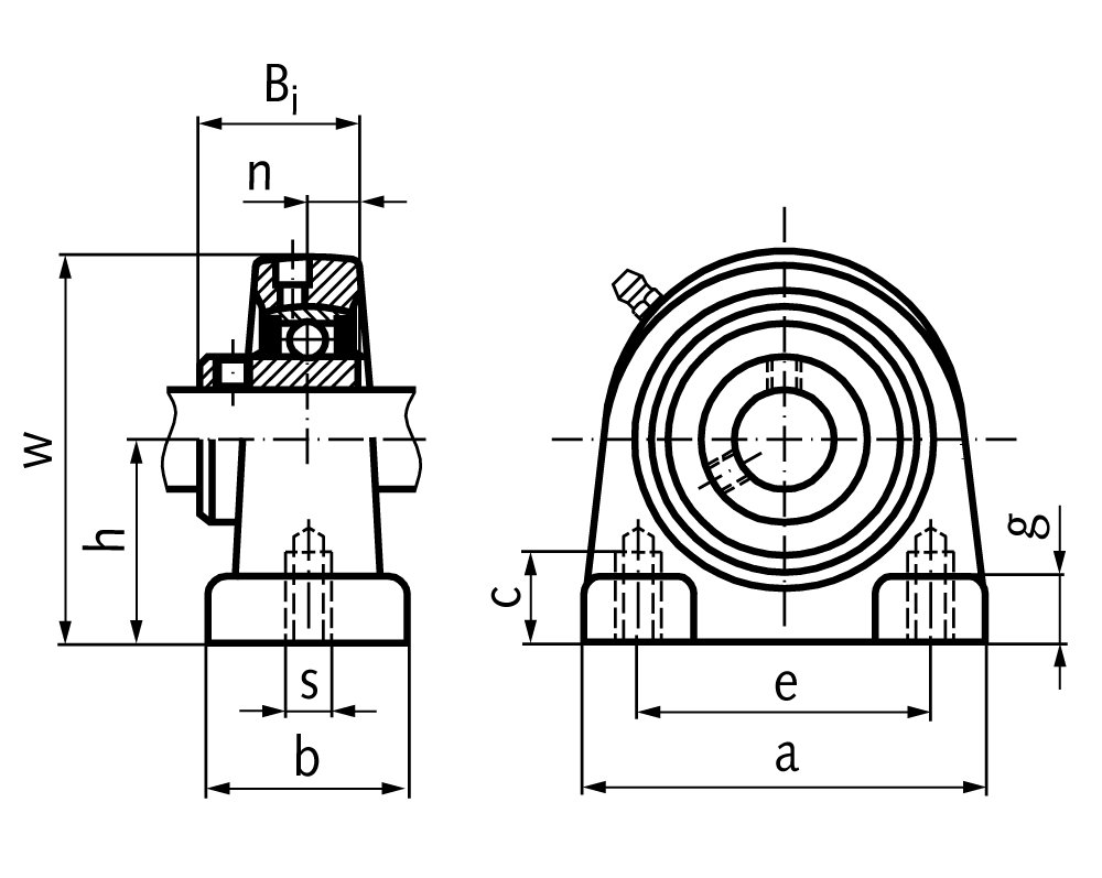 Ball pillow block bearing UCPA 207 bore 35mm housing cast iron SKU