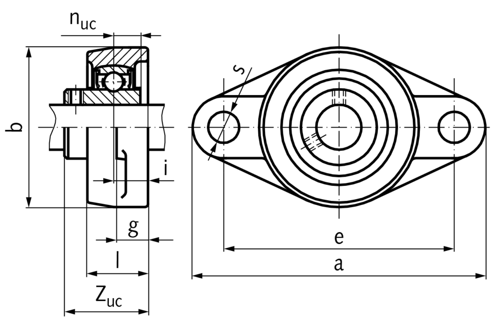 Ball Flange Bearing UCFL 206 Bore 30mm Material Grey Cast Iron PN ...