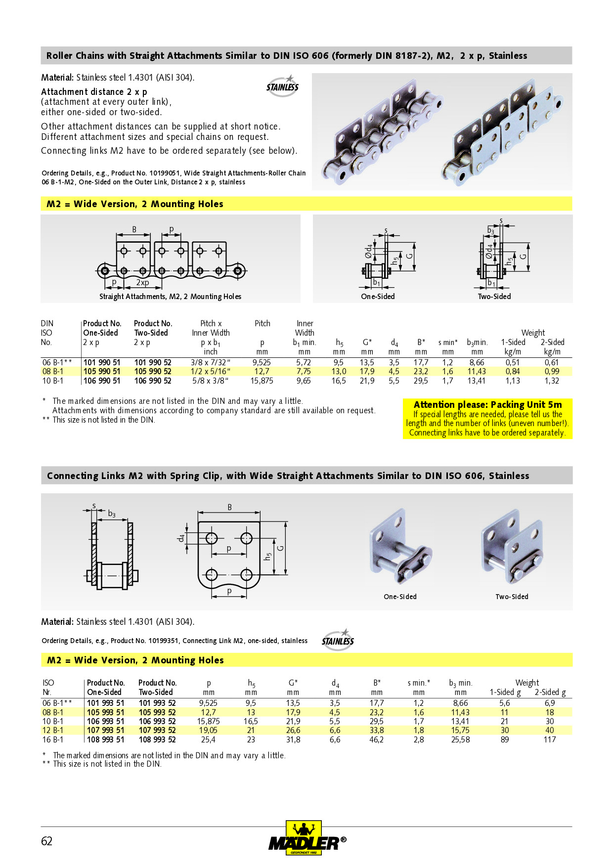 Munds Connector Type E With Spring For 06B Roller Chain – Double Tabs