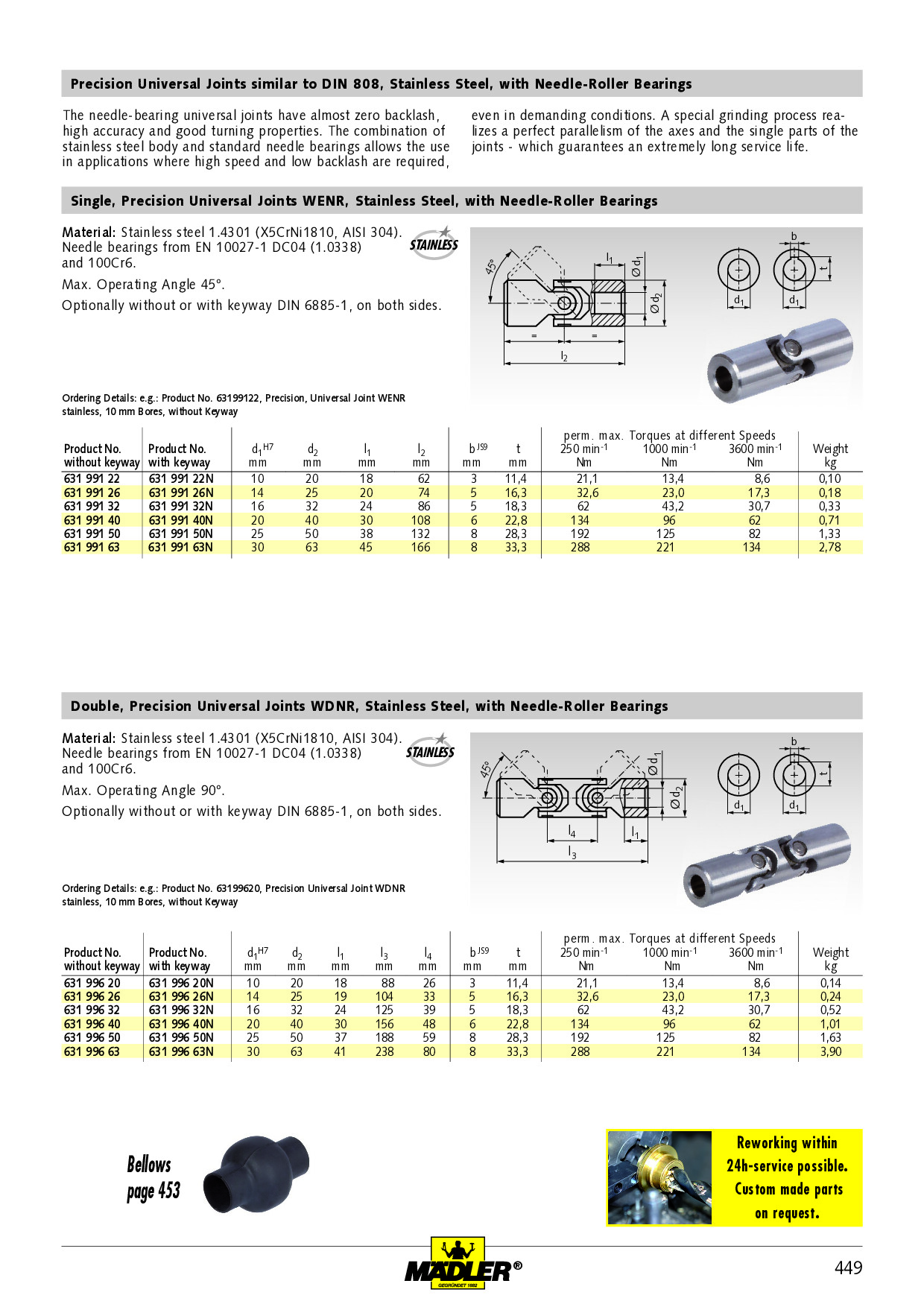 資料‼️ Slip shaft with joints PW bore 25H7 with keyway DIN 6885-1