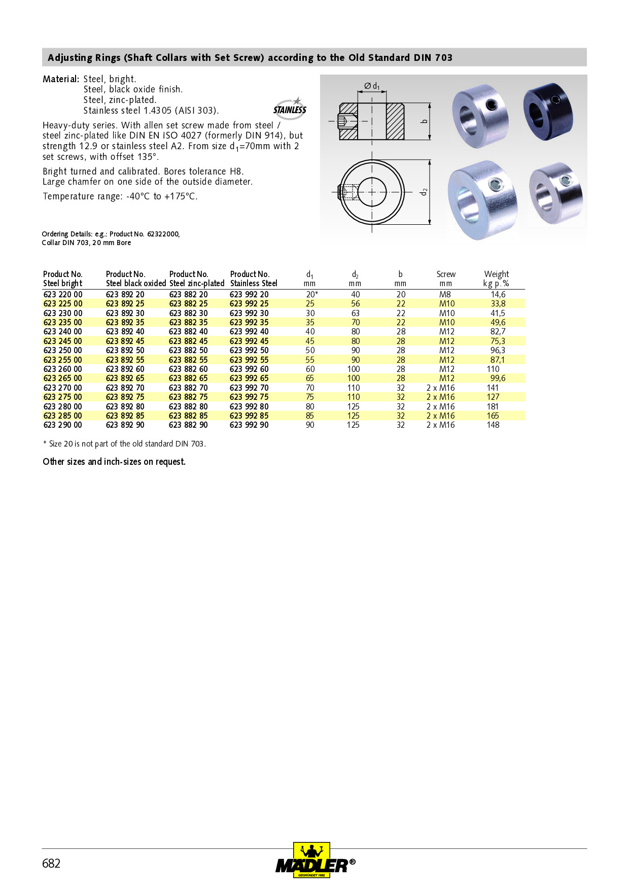 Shaft collar DIN 705 A bore 3mm set screw DIN EN 27434 (old DIN